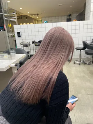 セミロング カラー ヘアアレンジ flammeum所属・ハイトーン/ボブ /misakiのヘアスタイル