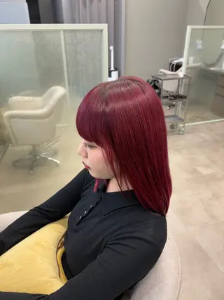 ミディアム カラー あいり 福岡美容師のヘアスタイル