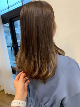 ミディアム カラー まろやかカラー🤎 みなとまほのヘアスタイル