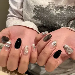 ネイル amuse 手書きニュアンスのネイルデザイン