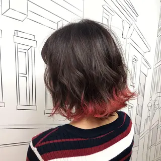 ミディアム カラー レイヤー,ボブ / 彩未のヘアスタイル