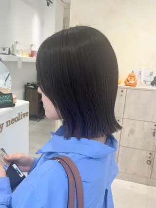 ミディアム カラー ボブ/美髪矯正 /佐藤　奈巳のヘアスタイル
