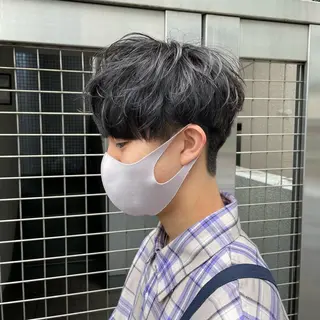 ショート カラー メンズ 【メンズ縮毛矯正】 田中秀斗のヘアスタイル