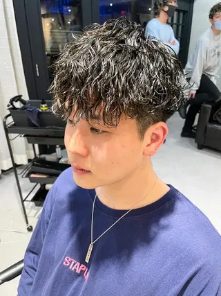 ショート パーマ メンズ メンズパーマ メンズ特化ryoのヘアスタイル