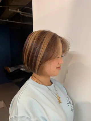 ショート カラー ☻モエカ/ハイトーン アレンジ☻のヘアスタイル