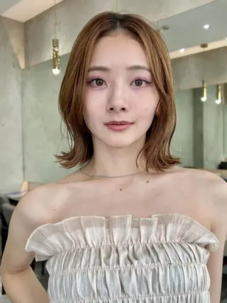ミディアム カラー Lond oneのヘアスタイル