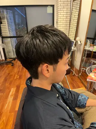 ミディアム ヘアアレンジ メンズ みわ/博多 ブリーチ/メンズヘアのヘアスタイル