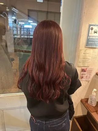 ロング カラー 徳 永のヘアスタイル