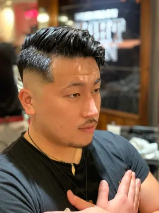 ショート パーマ メンズ BINGO HAIR WORKS 【ビンゴヘアワークス】所属・🎱メンズフェード 特化HYOGA🎱のヘアスタイル