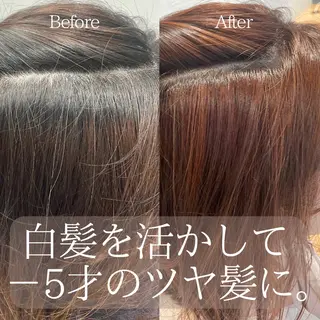 ミディアム カラー DX SHARE SALON所属・matka白髪ぼかし 大人ヘア/KEIKOのヘアスタイル