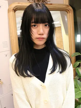 セミロング カラー 松村 澪里のヘアスタイル