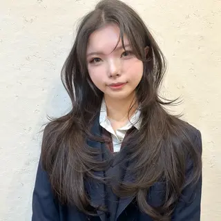 セミロング メンズ 🌹ハッシュカット、 レイヤー韓国ヘア🌹のヘアスタイル