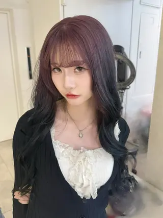 ミディアム カラー ハイトーン/デザイン 🪐·˚⌖MIHOのヘアスタイル