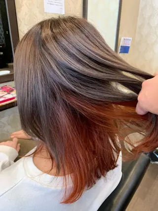 ミディアム カラー 勅使河原 裕生 Fiora大森のヘアスタイル