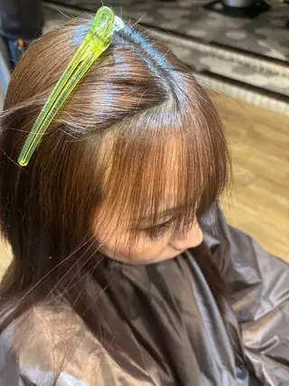 セミロング 西 柚のヘアスタイル