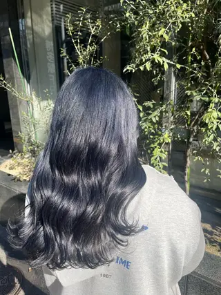 ロング カラー えんぐちとも／透明感 カラー／博多ボブのヘアスタイル