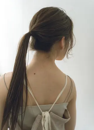 ロング カラー 顔周りレイヤー/韓国 ブリーチminamiのヘアスタイル