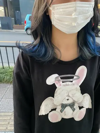 ミディアム カラー 【完全個室】髪質改善 暖色カラー/山崎唯奈のヘアスタイル