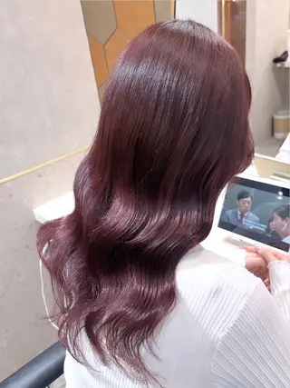 セミロング Loom.by Sea【新宿】所属・暖色カラー/新宿/韓 国風レイヤー鮫島志穂のヘアスタイル