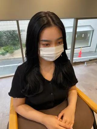 ロング カラー 韓国風/オシャレ /縮毛矯正/滝口琴未のヘアスタイル