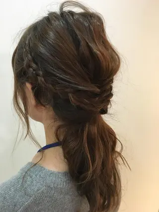 ヘアアレンジ メンズパーマ・ 美髪縮毛矯正・坂田のヘアスタイル