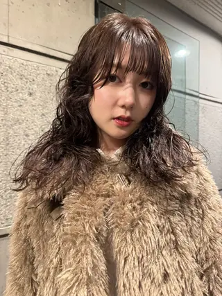 ミディアム カラー パーマ 🍈yurina 福岡/パーマ🍈のヘアスタイル