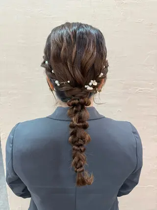 ロング まとまるボブ🌼 アレンジ🌼鴨下穂香のヘアスタイル