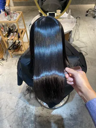 セミロング カラー 艶髪/縮毛矯正 /髪質改善千田大地のヘアスタイル