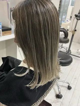 ミディアム カラー ママ美容師 ＊ヒマワリのヘアスタイル