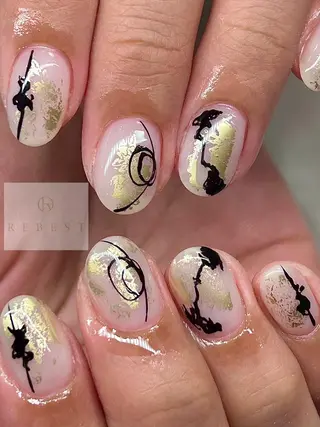 ネイル ❤️💛🩵京橋 痛ネイル⭐️3Dのネイルデザイン