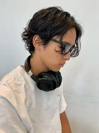 ミディアム パーマ メンズ KEYMAN KOSEIのヘアスタイル