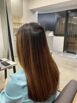 ロング 絶対綺麗な暖色カラー 🎯あります✨増渕✨のヘアスタイル