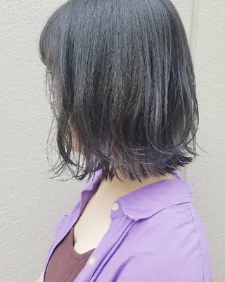 カラー 🙃 透明感カラー/ボブのヘアスタイル
