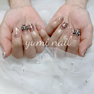 ネイル shineジェル& チップ長さだしのネイルデザイン