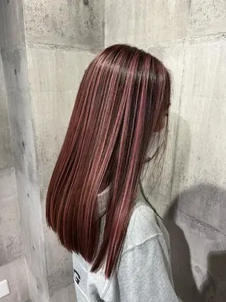 ミディアム カラー mimiiy梅田 中崎町ハイトーンのヘアスタイル