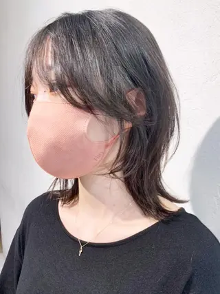 ミディアム カラー パーマ ヘアアレンジ ITbyALBUM 藤沢店のヘアスタイル