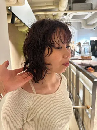 ミディアム 青木龍樹/パーマモデ ル/似合わせパーマのヘアスタイル