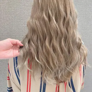 セミロング カラー 清水 亮太／赤み消しカラーのヘアスタイル