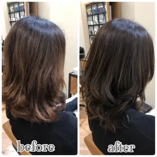 セミロング カラー elements所属・榎 菜摘のヘアスタイル