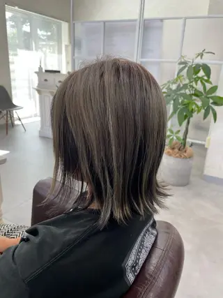ミディアム カラー 縮毛矯正・髪質改善個室型salon Cannaつくばみどりの美容室【カンナ】所属・Canna honokaのヘアスタイル