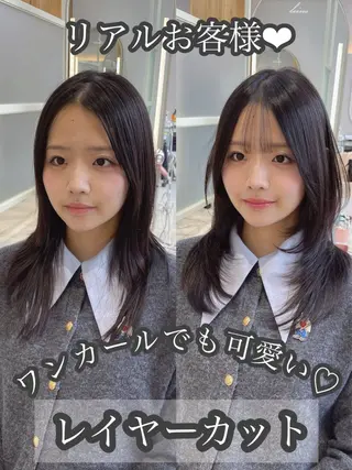 セミロング 顔周り/透明感カラー /レイヤー/TAKUのヘアスタイル