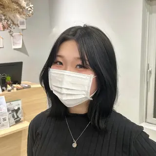 ミディアム カラー Lien by kiitos所属・韓国ヘア×レイヤー カット/上田丈也のヘアスタイル