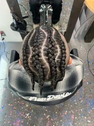 ミディアム ヘアアレンジ メンズ Lehua   (レフア)所属・MEI/ブレイズ/ コーンロウ/茅ヶ崎のヘアスタイル