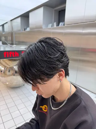 ショート パーマ メンズ fifth park 六反穂 龍介のヘアスタイル