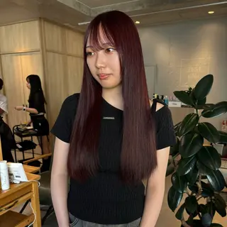 ロング りあの🎀 /暖色カラー🍒のヘアスタイル