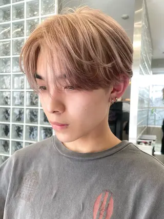 ショート カラー メンズ フェザーショート/ メンズカラー/龍稀のヘアスタイル