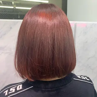 ショート カラー 韓国🤍ワンホンヘア みかん🇨🇳のヘアスタイル