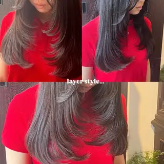 セミロング ageha hair所属・水ノ上 優花のヘアスタイル