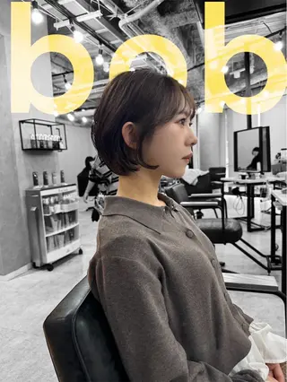ショート 最高峰ボブ/ 切りっぱなし/田野のヘアスタイル
