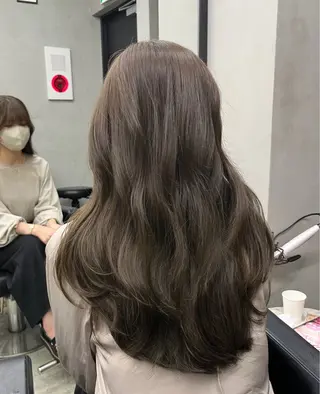 セミロング カラー 新宿/韓国ヘア/ 髪質改善ストレートのヘアスタイル